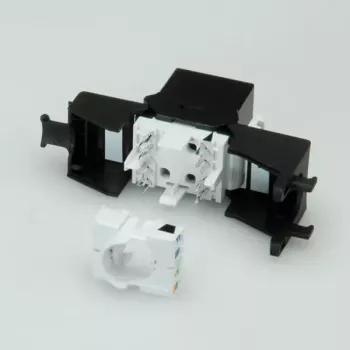 Keystone Jack ROLINE Cat.6a RJ-45 neekranēts bezinstrumentu SLIM melns