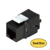 Keystone Jack ROLINE Cat.6a RJ-45 neekranēts bezinstrumentu SLIM melns