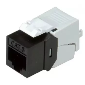 Keystone Jack ROLINE Cat.6/Class E SLIM RJ-45 Neekranēts Melns