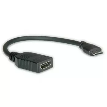 HDMI High Speed kabelis ar Ethernet ROLINE 11.04.5586 (0,15 m, Mini HDMI uz HDMI)