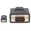 Manhattan Mini DisplayPort 1.2a uz VGA kabelis, 1080@60Hz, aktīvs, 1.8m, vīrietis-vīrietis, melns, polietilēna maisiņš