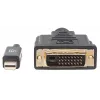Manhattan Mini DisplayPort 1.2a uz DVI-D 24+1 kabelis, 1080p@60Hz, 1,8m, vīrietis-vīrietis, saderīgs ar DVI-D, melns, mūža garantija