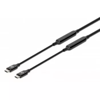 USB-C kabelis Manhattan 5m aktīvs vīrietis pret vīrieti 10 Gbps 3A Melns