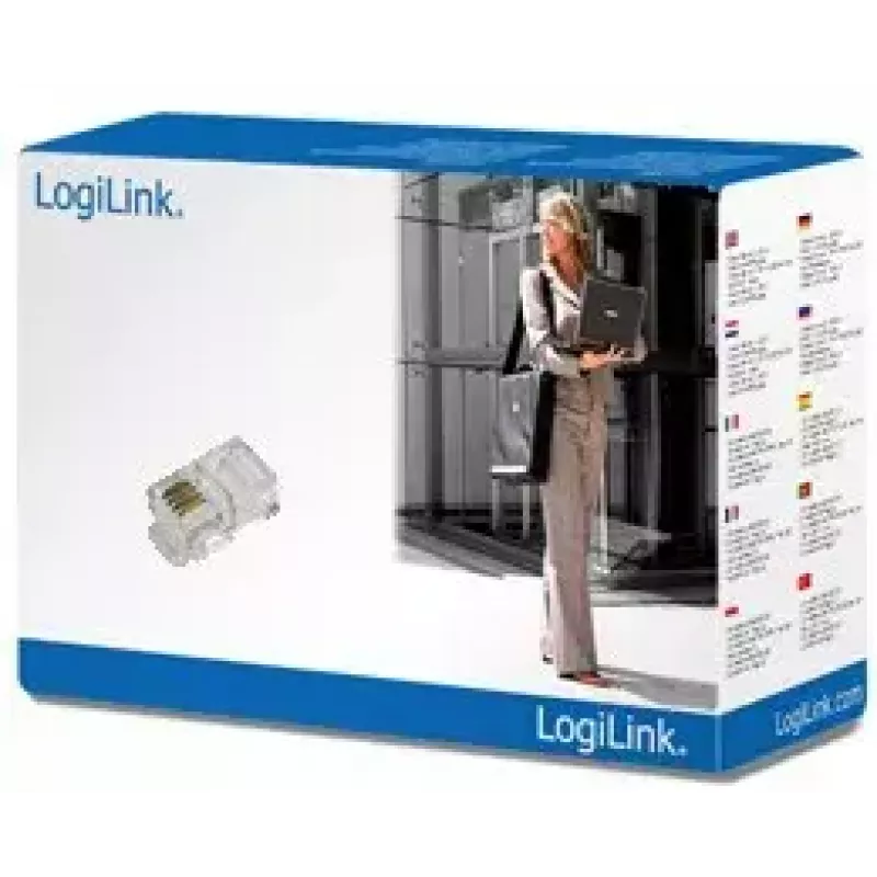 RJ10 savienotājs LogiLink MP0017 caurspīdīgs