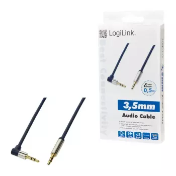 Audio kabelis LogiLink 3.5mm - 3.5mm 0.5m Zils