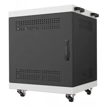 Lanview LVR14U6555BL - 14U skapītis klēpjdatoru uzglabāšanai un uzlādei, 19 inch statīvam