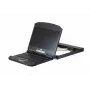 ATEN CL3800NW konsoles plaukts 47 cm (18.5 collu) 1920 x 1080 pikseļi Metāls, Plastmasa Melns 1U