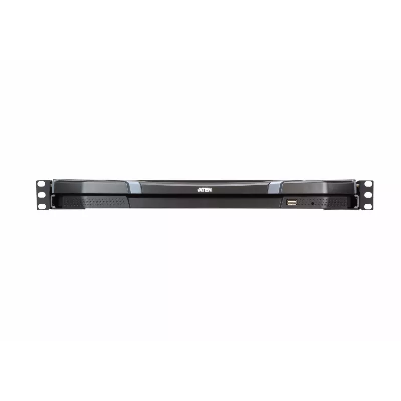 ATEN CL3800NW konsoles plaukts 47 cm (18.5 collu) 1920 x 1080 pikseļi Metāls, Plastmasa Melns 1U