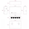 Lanview LVN-DESK-5PORT-1G neparvaldāms 5-portu Gigabit Ethernet slēdzis