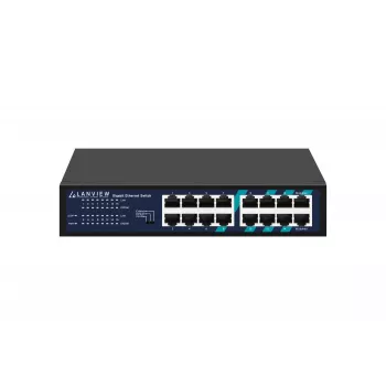 Nepārvaldāms tīkla slēdzis Lanview LVN-1U-16PORT-1G 16 porti 1 Gbps Ethernet, stiprināms 1U statīvā