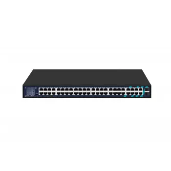 Lanview neparvaldāms slēdzis LVN-1UMOUNT-48PORT-2SFP-1G — 48x RJ45 1G porti, 2x SFP augšsaites