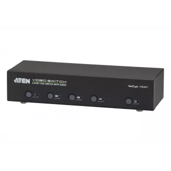 ATEN AT-VS0401 VGA komutators, 4 porti, metāls, melns