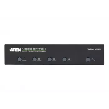 ATEN AT-VS0401 VGA komutators, 4 porti, metāls, melns