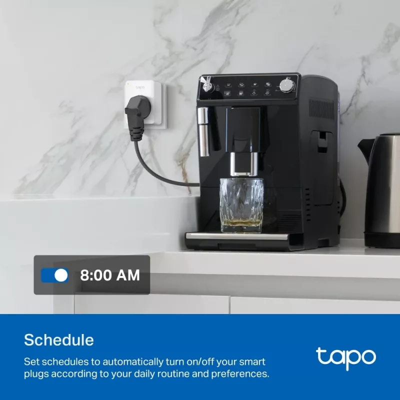 TP-Link Tapo P110 mini viedkontaktligzda ar Wi-Fi, enerģijas patēriņa kontrole (2 gab.)