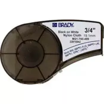 Brady 110895 pašlīmējošā etiķešu lente, melns uz balta, 1,91 cm x 4,88 m