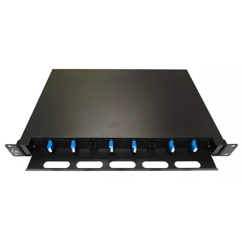 Lanview LVO-101010 optisko šķiedru bīdāmais panelis ODF, LC SM OS2, 12 dzīslas, 1U