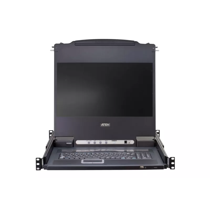 ATEN CL5708M konsoles bloks 43,2 cm (17 collu) 1280 x 1024 pikseļi Metāls, Melns 1U