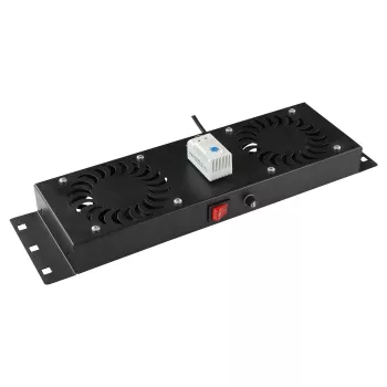 Rack ventilācijas modulis Lanview RAF115BL-UK 1U 2 ventilatori Melns