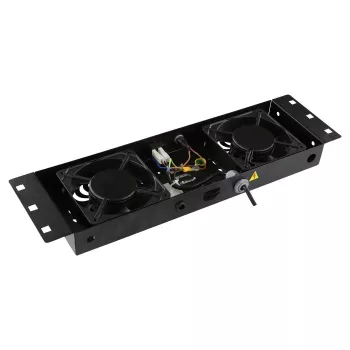 Rack ventilācijas modulis Lanview RAF115BL-UK 1U 2 ventilatori Melns