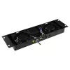 Ventilatoru panelis LOGON RAF205BL 2 ventilatori Melns 490x135x45mm