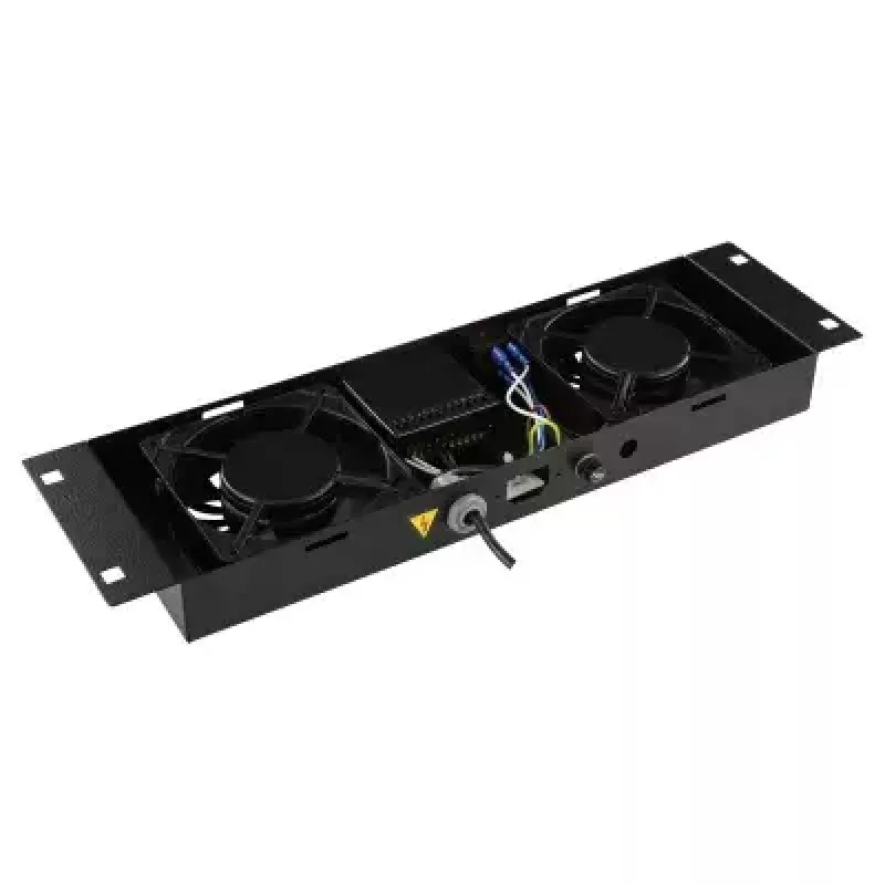 Ventilatoru panelis LOGON RAF205BL 2 ventilatori Melns 490x135x45mm