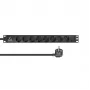Lanview LVR-2MSCH-LIC-SCH8 strāvas sadales bloks (PDU) 8 × Schuko kontaktligzdas 1U Melns