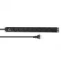 Lanview LVR-2MDK-LIC-DK8 strāvas sadalītājs (PDU) 8 AC kontaktligzdas 1U Melns