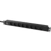 Lanview LVR-2MDK-LIC-DK8 strāvas sadalītājs (PDU) 8 AC kontaktligzdas 1U Melns
