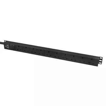 Lanview LVR-3MUK-SPD-UK10 strāvas sadalītājs (PDU) 8 kontaktligzdas 1,4U Melns