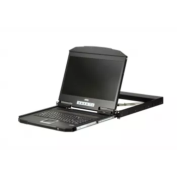 ATEN CL3700NW konsoles komplekts 47 cm (18.5 collu) 1920 x 1080 pikseļi Metāls, Melns 1U