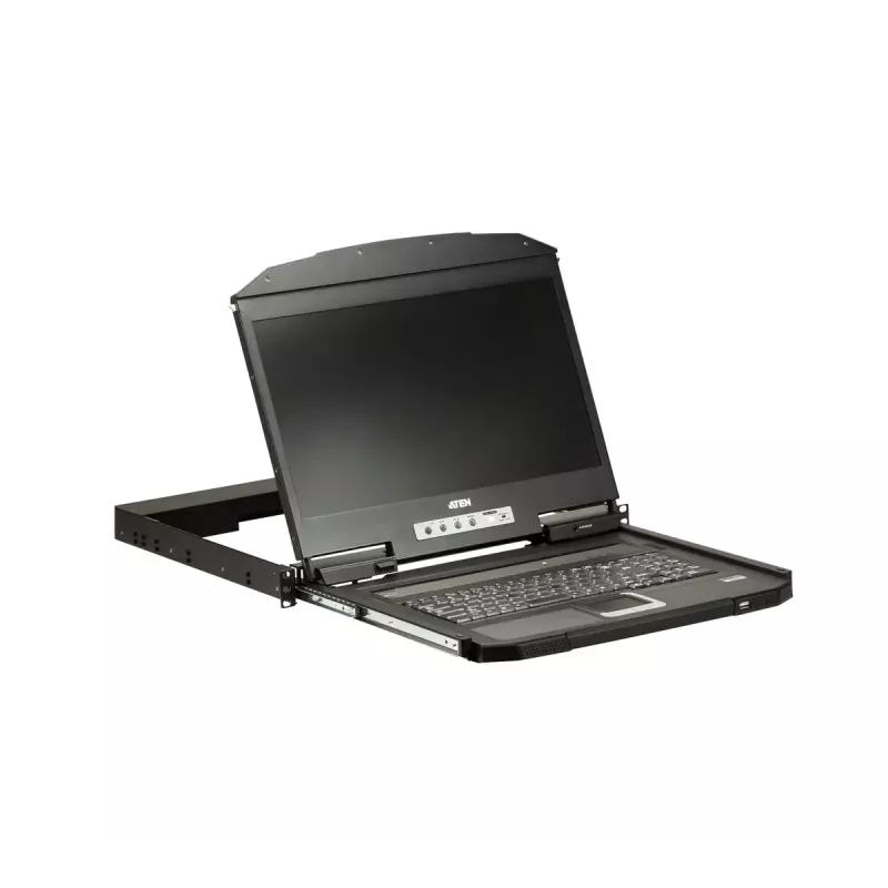 ATEN CL3700NW 18.5 inch USB HDMI 1U īsa dziļuma konsoles monitors ar tastatūru un skārienpaliktni