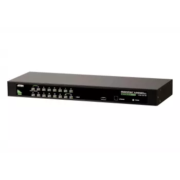 ATEN CS1316 16-Port USB/PS/2 VGA KVM slēdzis, QXGA, 1U, melns