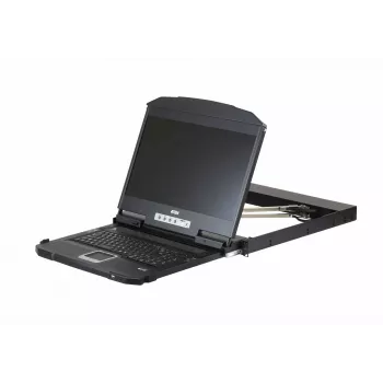 ATEN CL3800NW konsoles bloks 47 cm (18,5 collas) 1920 x 1080 pikseļi Metāls, Plastmasa Melns 1U