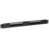 Intellinet Cat5e UTP 16-Port 1U Patch Panel Melns
