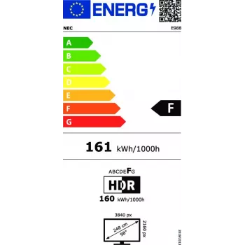 NEC MultiSync E988 digitālās zīmju plāksne 2.48 m (97.5 collas) LCD 350 cd/m² 4K Ultra HD Melns 24/7