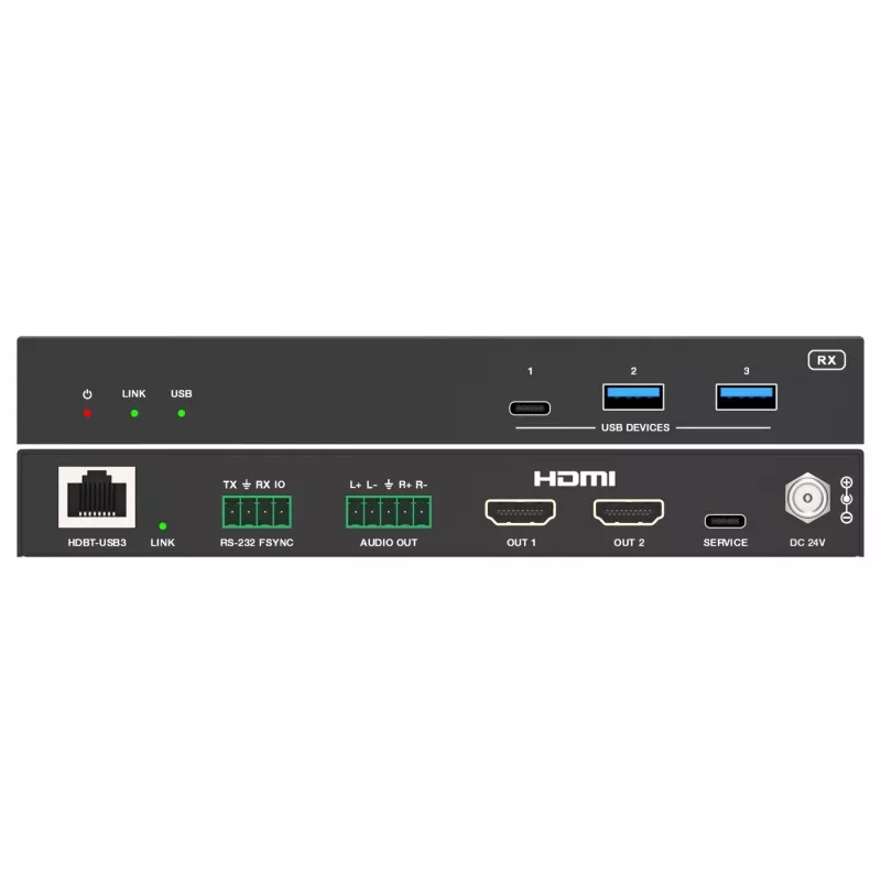 KVM pagarinātājs Vivolink VLUSBCEXT2X2 USB 2.0 1920x1200 150m