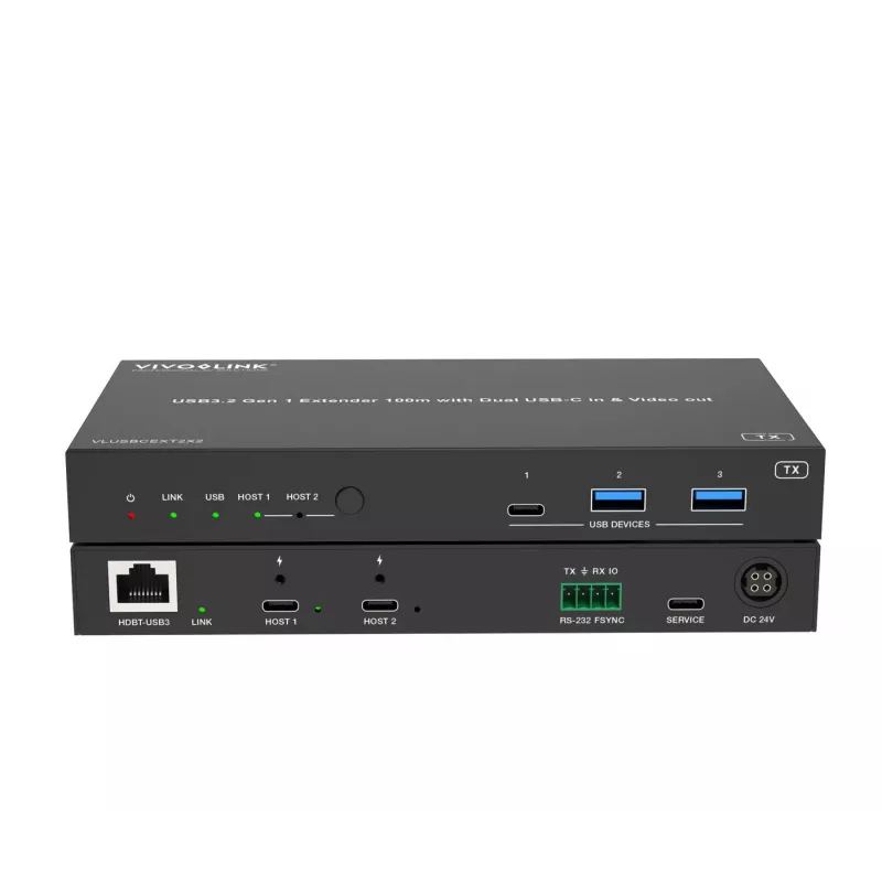 KVM pagarinātājs Vivolink VLUSBCEXT2X2 USB 2.0 1920x1200 150m