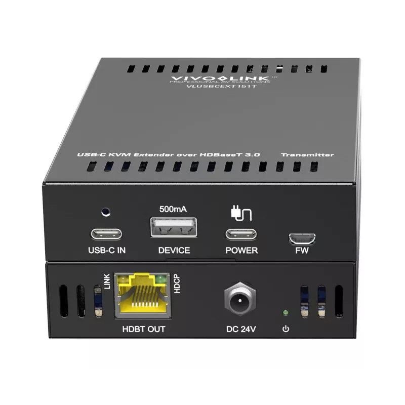 KVM pagarinātājs raidītājs un uztvērējs Vivolink VLUSBCEXT151 HDMI USB vadu 70m