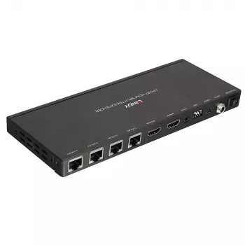 Lindy 70m Cat.6 4 Port HDMI un IR Sadalītājs-Paplašinātājs ar Cilpas Izeju