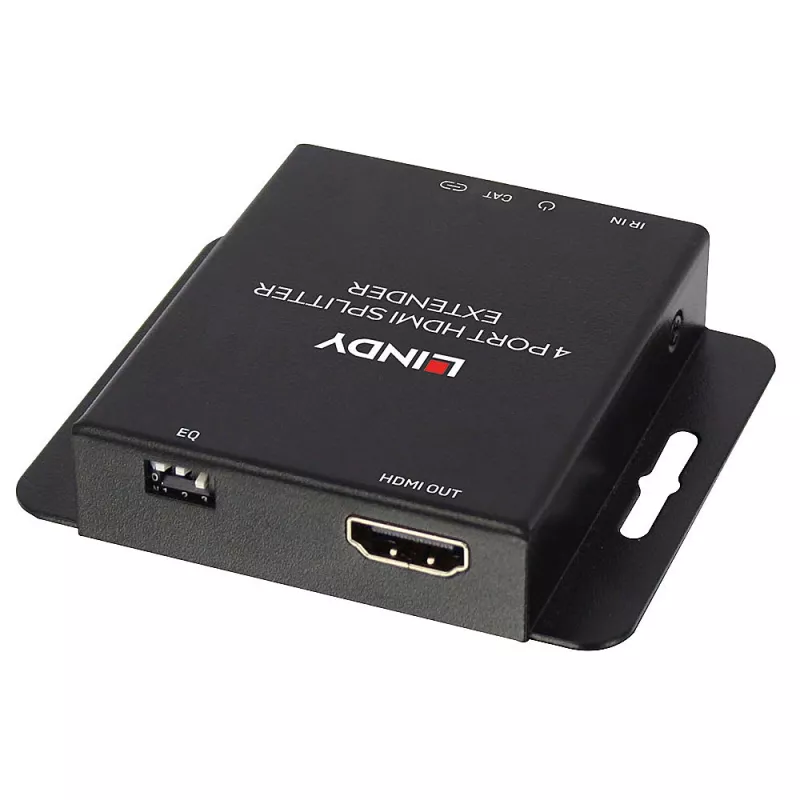 Lindy 70m Cat.6 4 Port HDMI un IR Sadalītājs-Paplašinātājs ar Cilpas Izeju