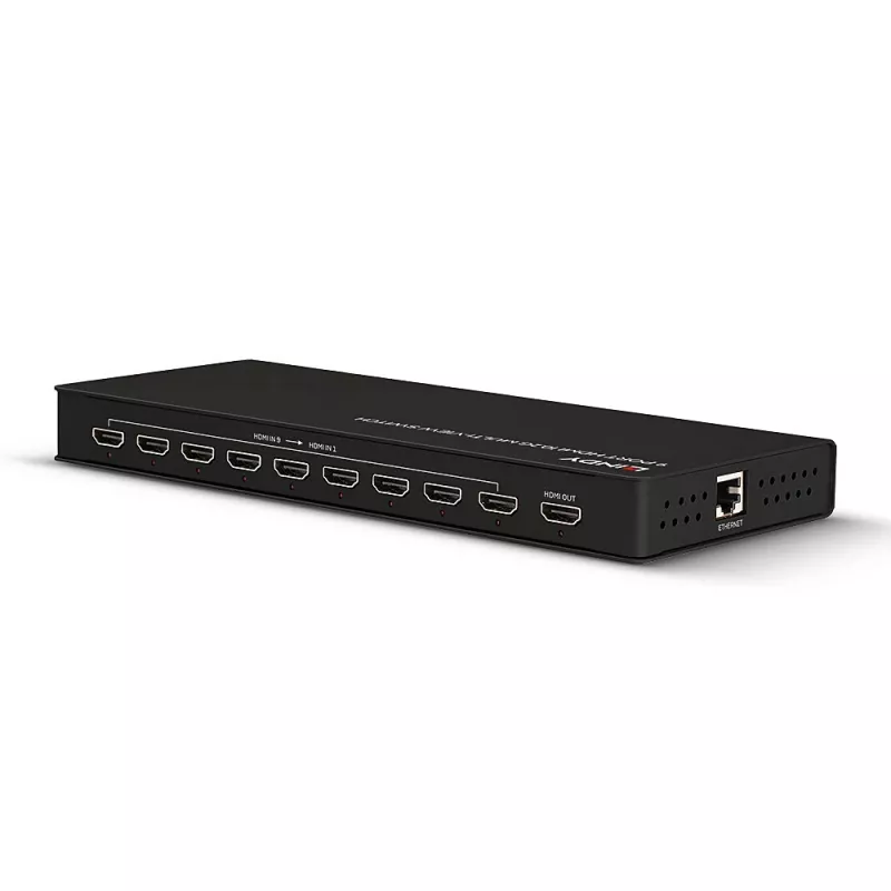 Lindy 9 Portu HDMI 10.2G Daudzskata Slēdzis Melns 30Hz