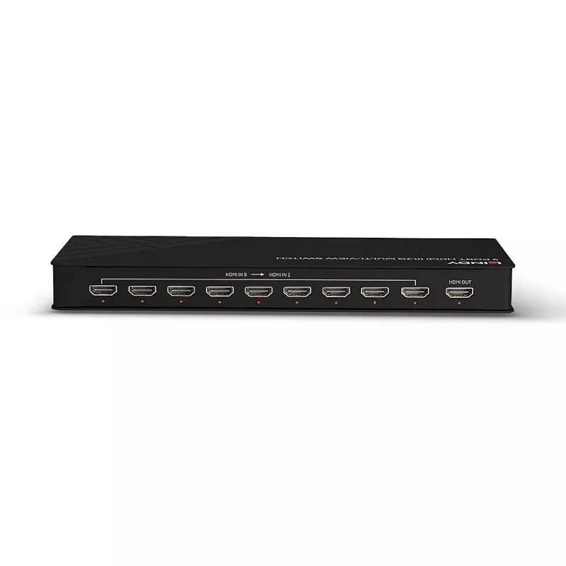 Lindy 9 Portu HDMI 10.2G Daudzskata Slēdzis Melns 30Hz
