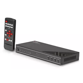 Lindy 4x1 4K60 HDMI Seamless Multiview Switch, 3840x2160@60Hz, 12V 2.5A, melns