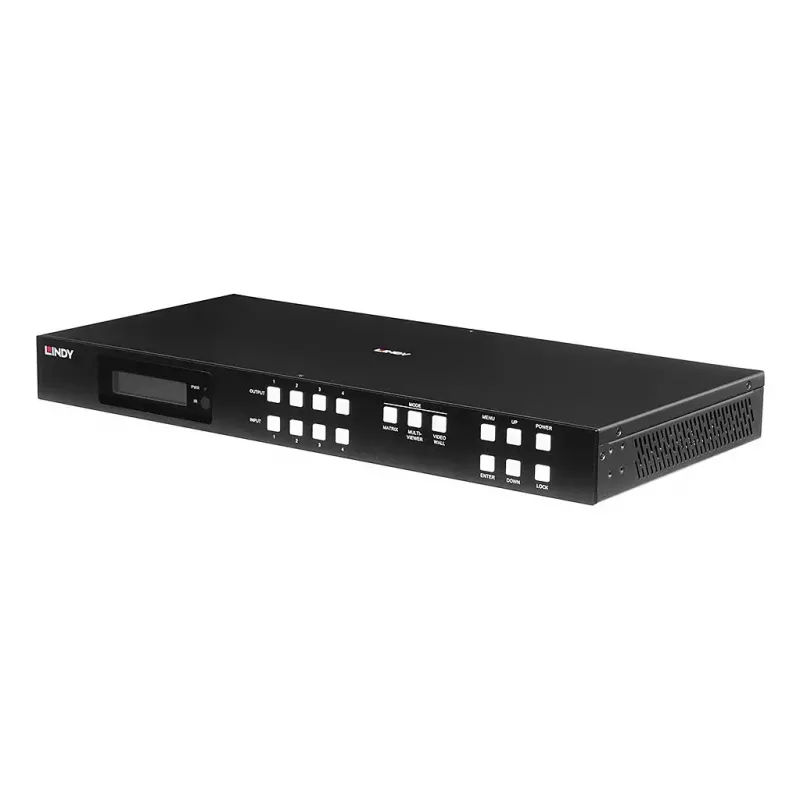 Lindy 4x4 HDMI 4K60 Multi-View matricas slēdzis ar video sienas mērogošanu