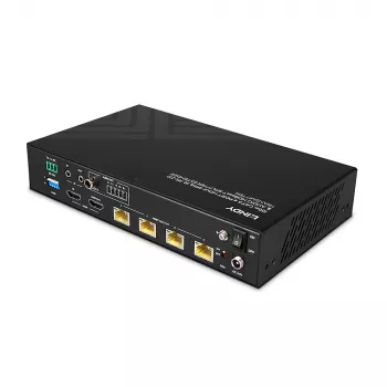 Lindy 100m Cat.6 4 Portu HDMI 4K60 HDBT Sadalītājs-Paplašinātājs