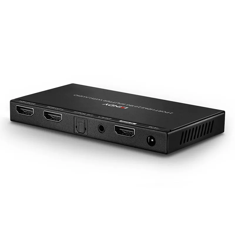 HDMI Sadalītājs Lindy 2 Portu HDMI 18G Sadalītājs ar Audio un Lejupmērošanu