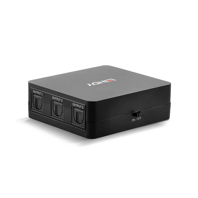 Lindy 3 Portu Optiskais (TosLink) Audio Sadalītājs, Melns