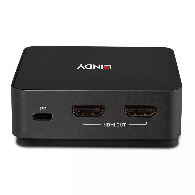 Lindy 2 Port Type C, Dual HDMI 4K60 KVM Slēdzis