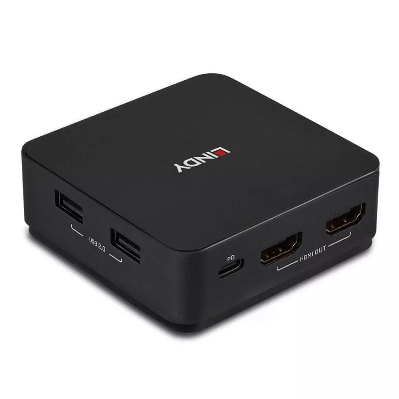 Lindy 2 Port Type C, Dual HDMI 4K60 KVM Slēdzis