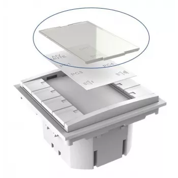 Pogu paneļa priekšējā pleksiglas plāksne Vivolink VLCP8B-PLEXIGLASS balta DC 12V
